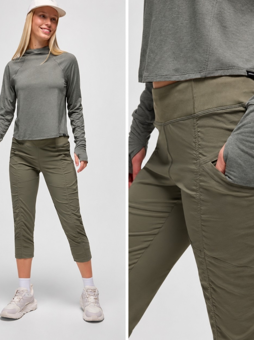 prAna Koen Capri Pants Womens S Small Grape Leaf Green NWT
